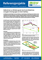 Maßnahmen zur Minderung der durch eine Rüttelrinne erzeugten Schwingungen an einem Stahlbau